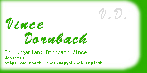 vince dornbach business card